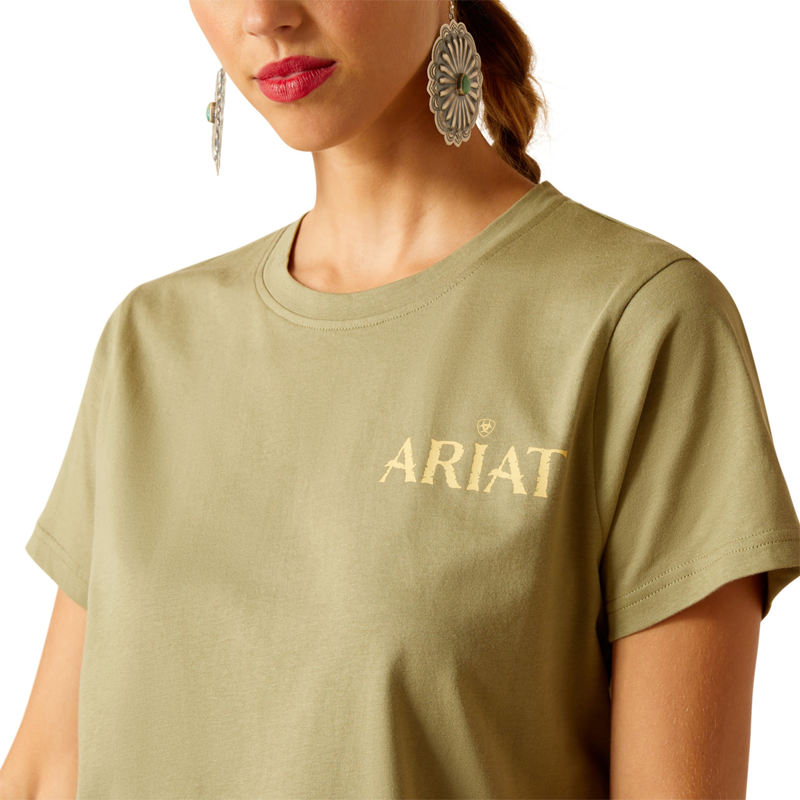 Ariat Women's Desert Scene T-Shirt - Oil Green-2