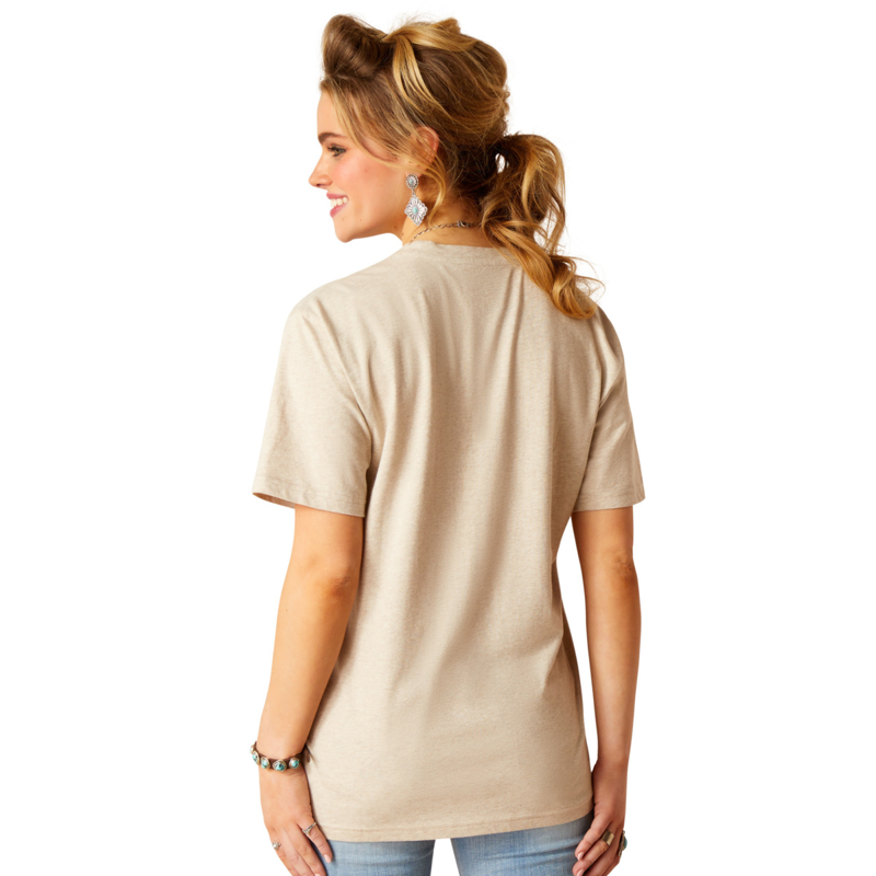 Ariat Women's Cowgirl Desert T-Shirt - Oatmeal Heather-1