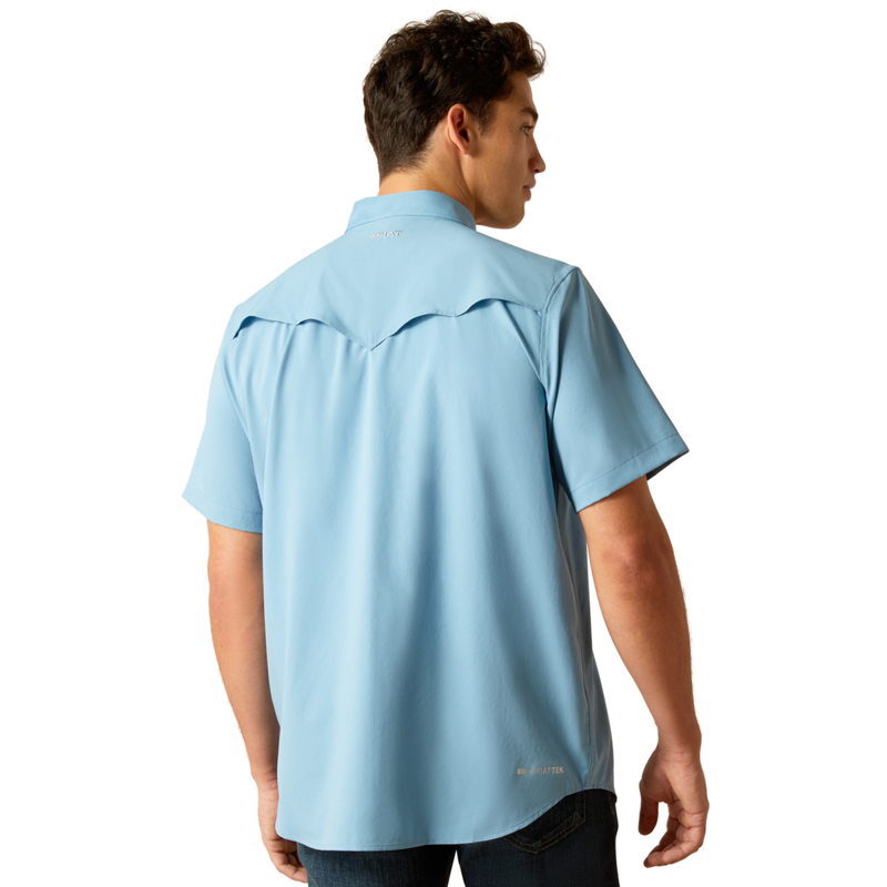 Ariat Men's VentTEK Western Fitted Shirt - Blue Dawn-1