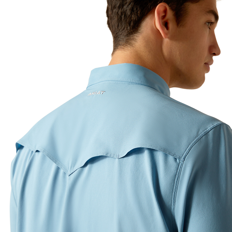 Ariat Men's VentTEK Western Fitted Shirt - Blue Dawn-3