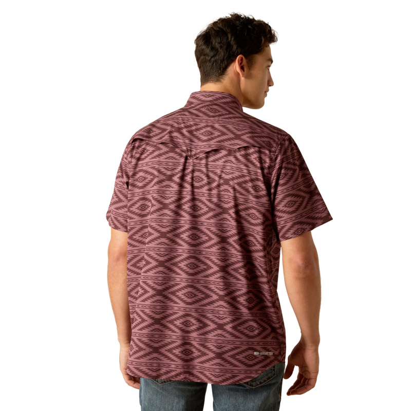Ariat Men's VentTEK Western Fitted Shirt - Dark Redwood-1