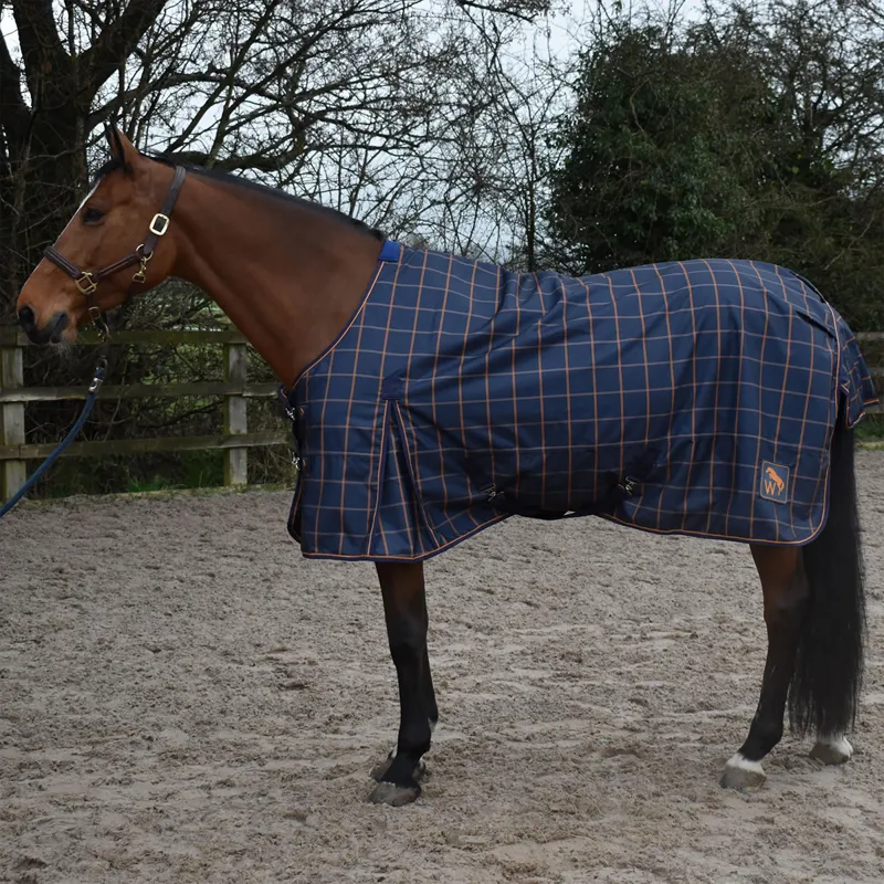 John Whitaker Jacob Lightweight 0g Turnout Rug - Navy/Orange