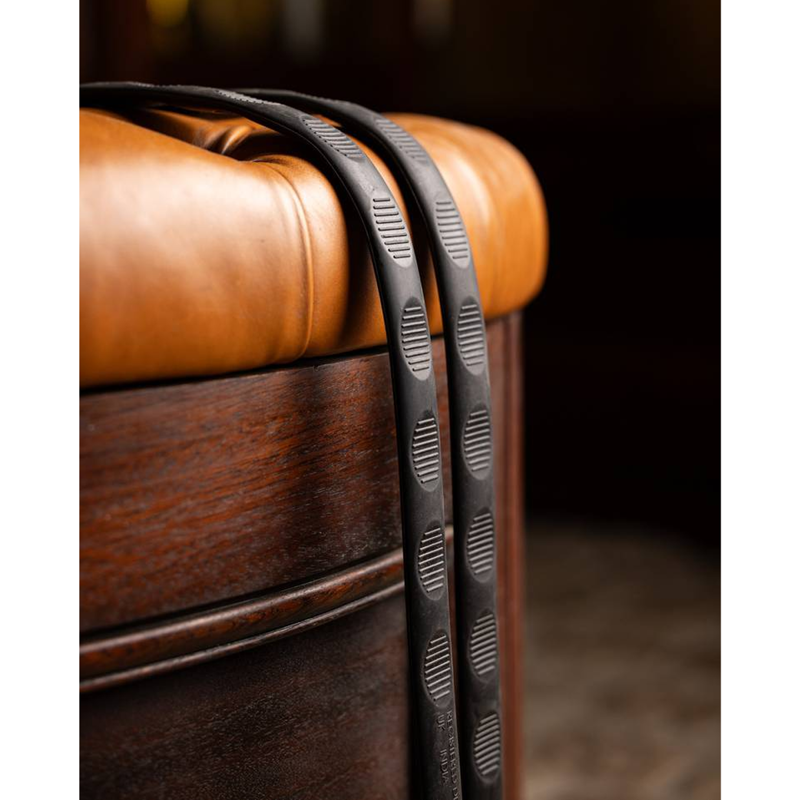 LeMieux Magna Grip Rubber Reins - Brown/Silver-2