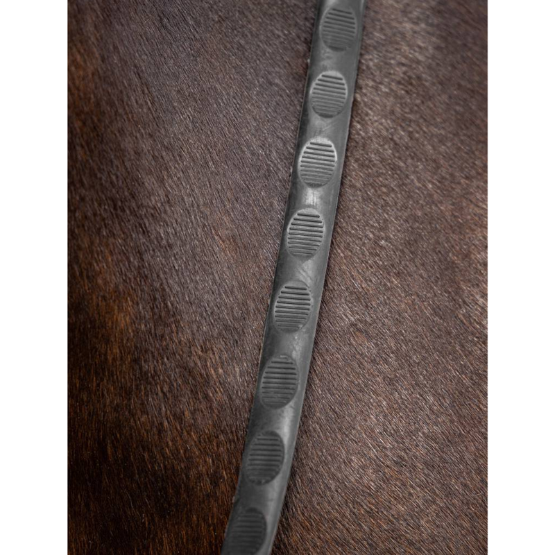 LeMieux Magna Grip Rubber Reins - Black/ Silver-1