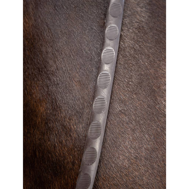 LeMieux Magna Grip Rubber Reins - Brown/Brass-1