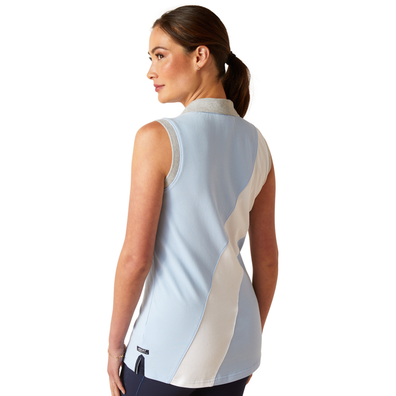 Ariat Women's Taryn Sleeveless Polo - Chambray Blue-1