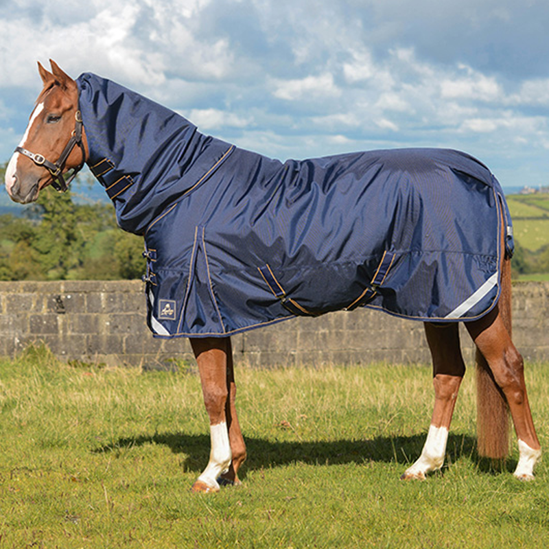Mackey Wicklow 200g Mediumweight Turnout Rug - Navy/Gold-1