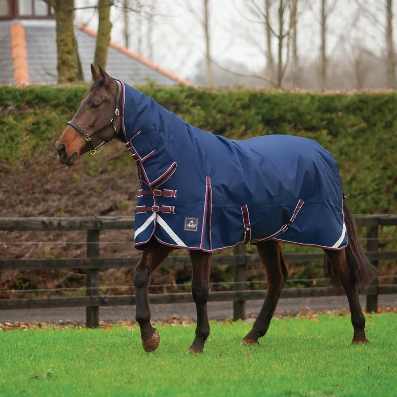 Mackey Keadeen Plus 300g Turnout Rug - Navy/Burgundy