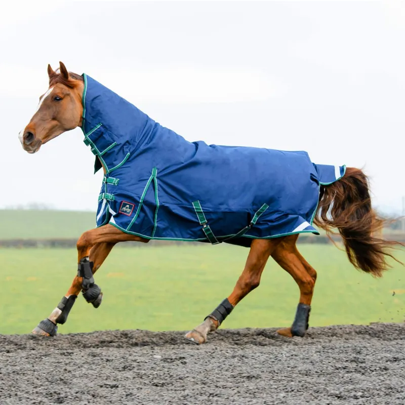 Mackey Keadeen Plus 100g Turnout Rug - Navy/Grey/Hunter
