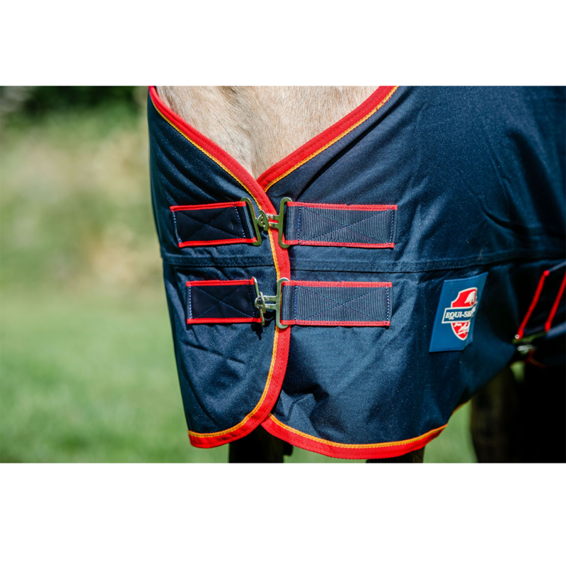 Equi-Sential Light Turnout Rug - Navy/Red-2