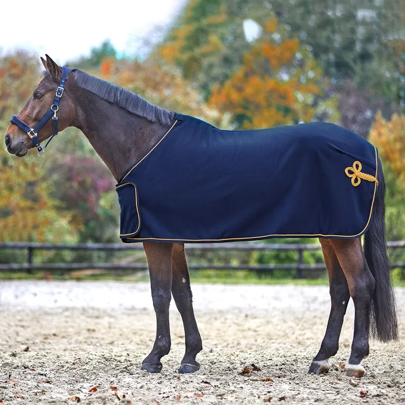 Waldhausen Sponsor Fleece Rug - Navy/Gold