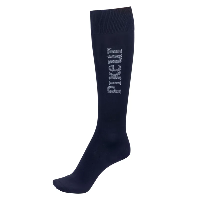 Pikeur Sports Lurex Ladies Long Riding Socks - Night Blue