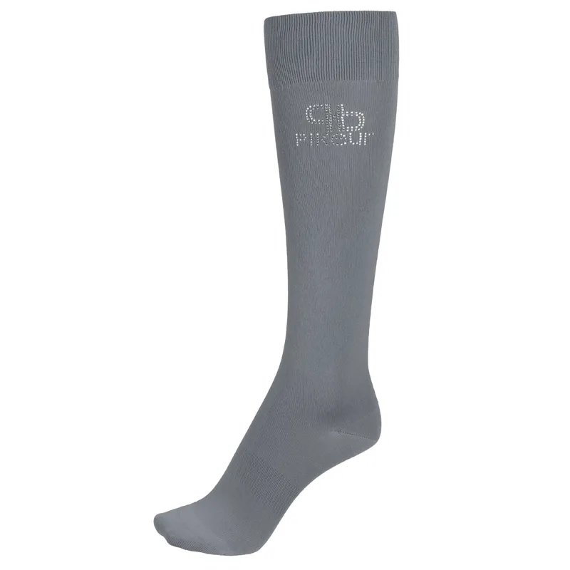 Pikeur Selection Ladies Tall Riding Socks - Pastel Blue 