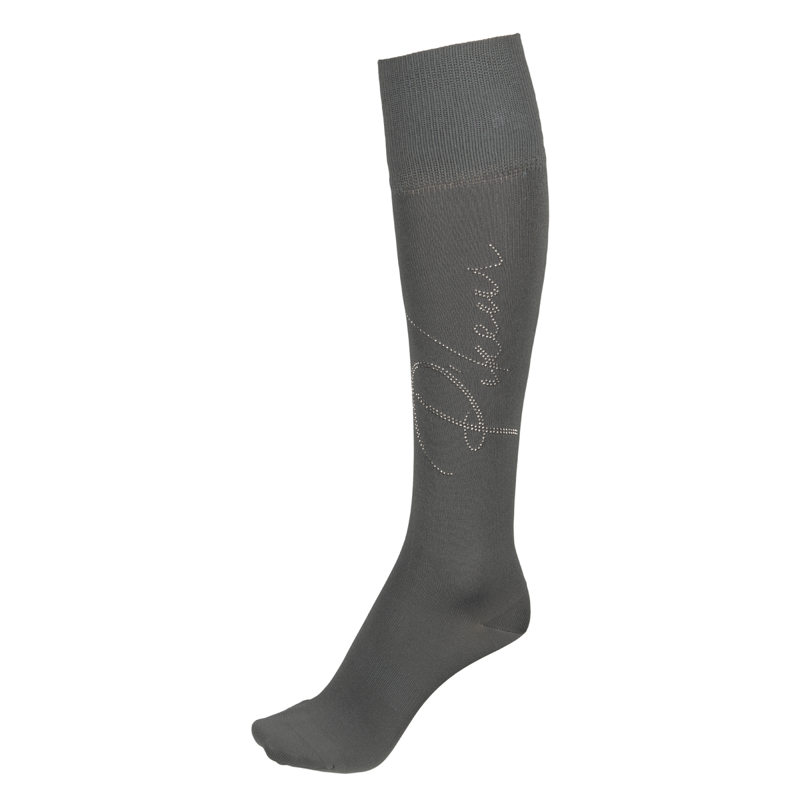 Pikeur Rhinestone Ladies Long Riding Socks - Anthracite