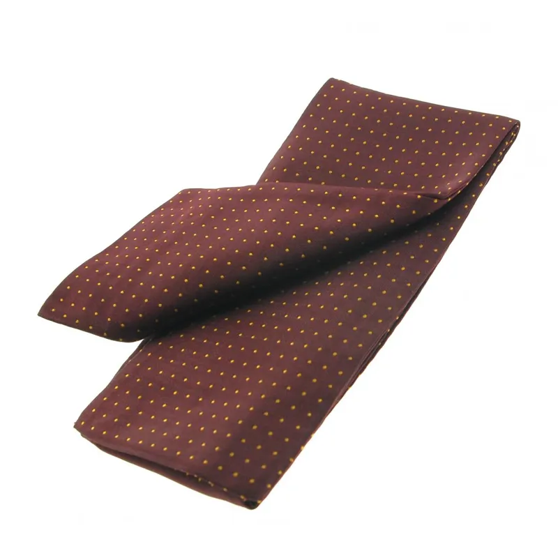 ShowQuest Pin Spot Untied Stock - Burgundy/Sunshine