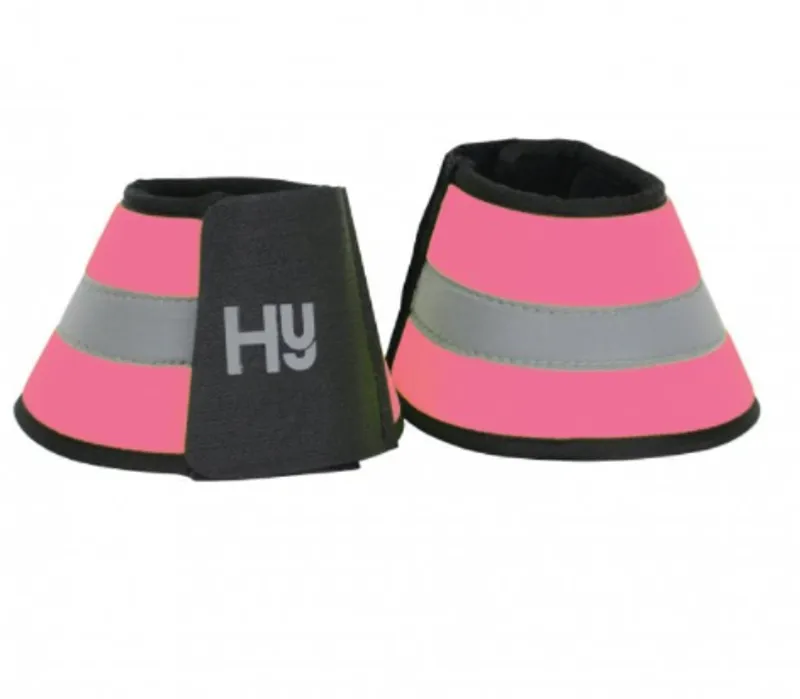Reflector Over Reach Boots by Hy Equestrian - Pink