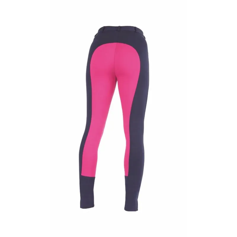 Shires Two Tone Wessex Jodhpurs - Navy/Pink-1