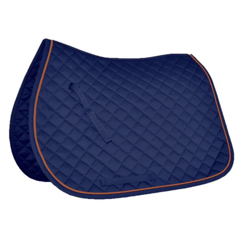 Mark Todd Piped Saddle Pad - Navy/Orange