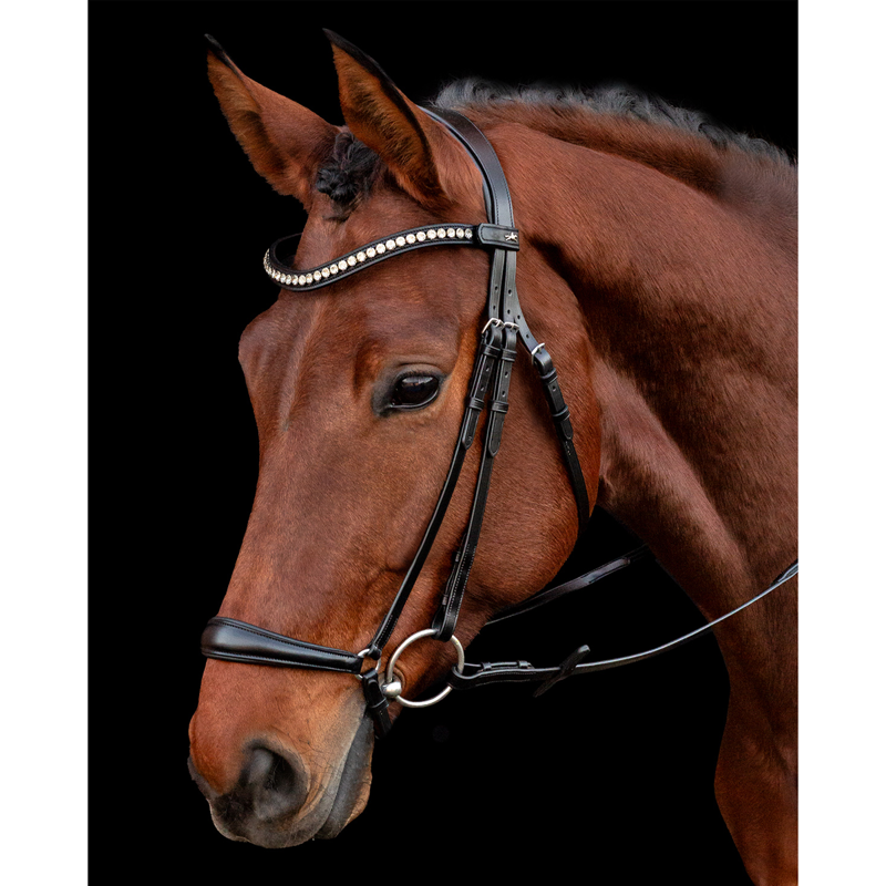 Schockemohle Pisa Bridle - Black/Silver-1