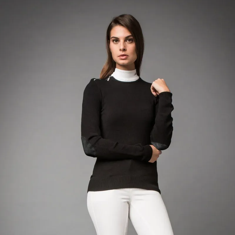 Horseware AA Platinum Ladies Pistoia Round Neck Sweater - Black-2