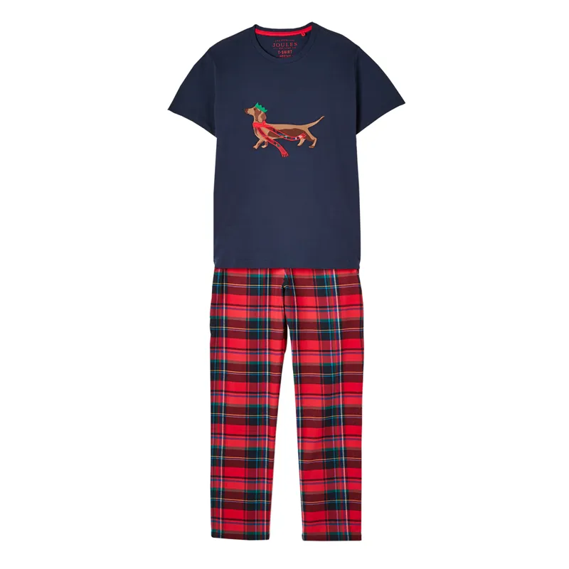 Joules Christmas Men's Goodnight Nightwear Set - Xmas Dog