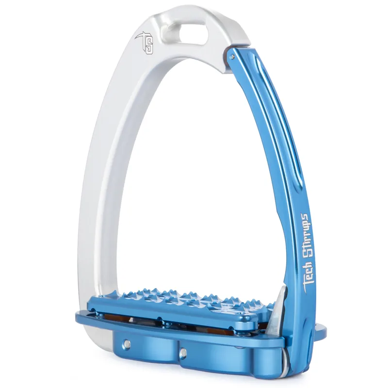 Tech Stirrups Venice Plus Evo - Silver/Blue