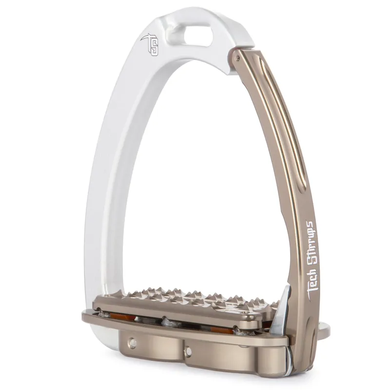 Tech Stirrups Venice Plus Evo - Silver/Brown