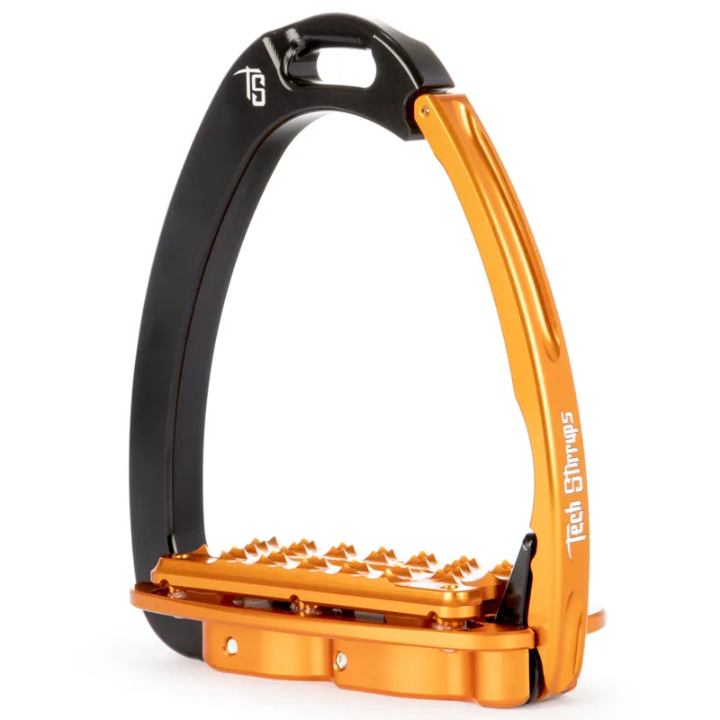 Tech Stirrups Venice Plus Evo - Black/Orange