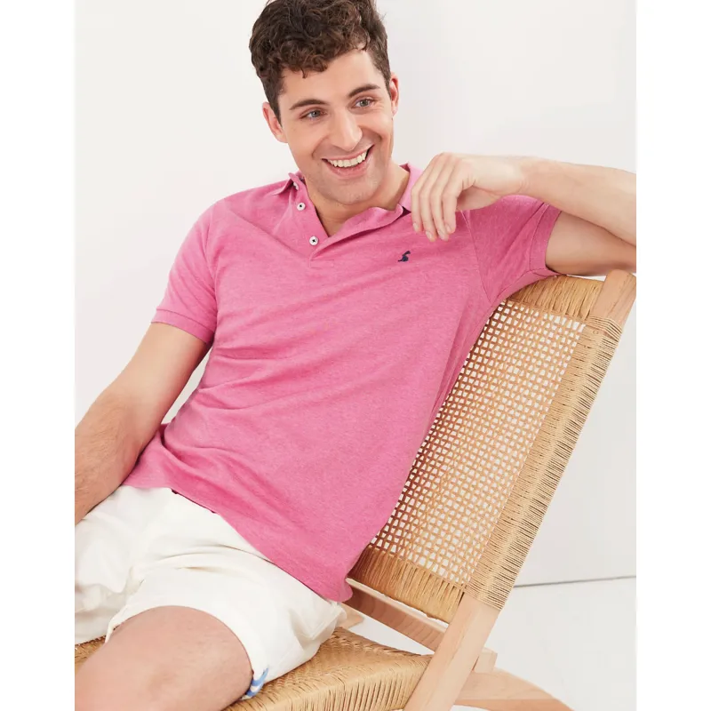 Joules Mainsail Soft Touch Polo - Pink Marl-1