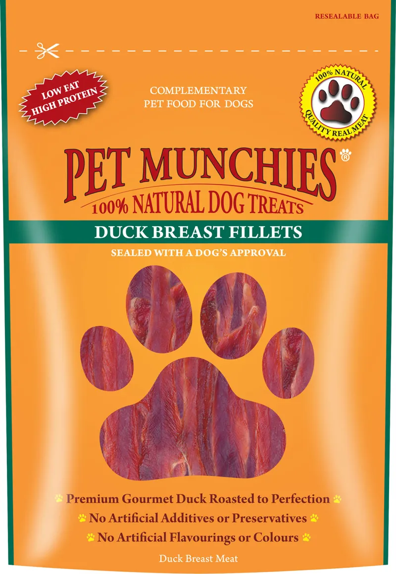 Pet Munchies Duck Breast Fillets - 80g