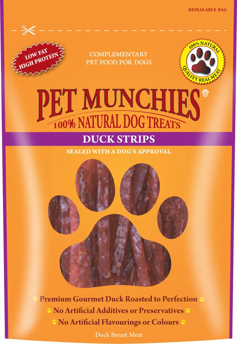 Pet Munchies Duck Strips - 90g