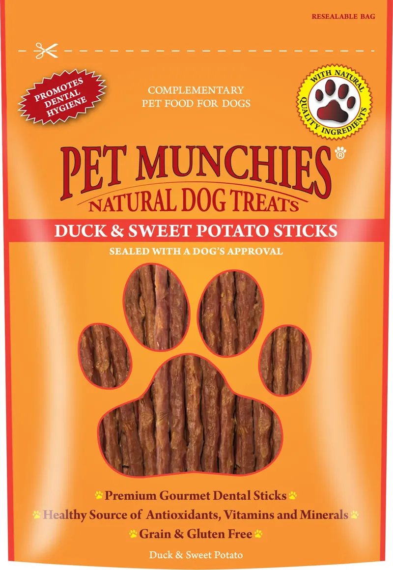 Pet Munchies Duck And Sweet Potato Sticks - 90g
