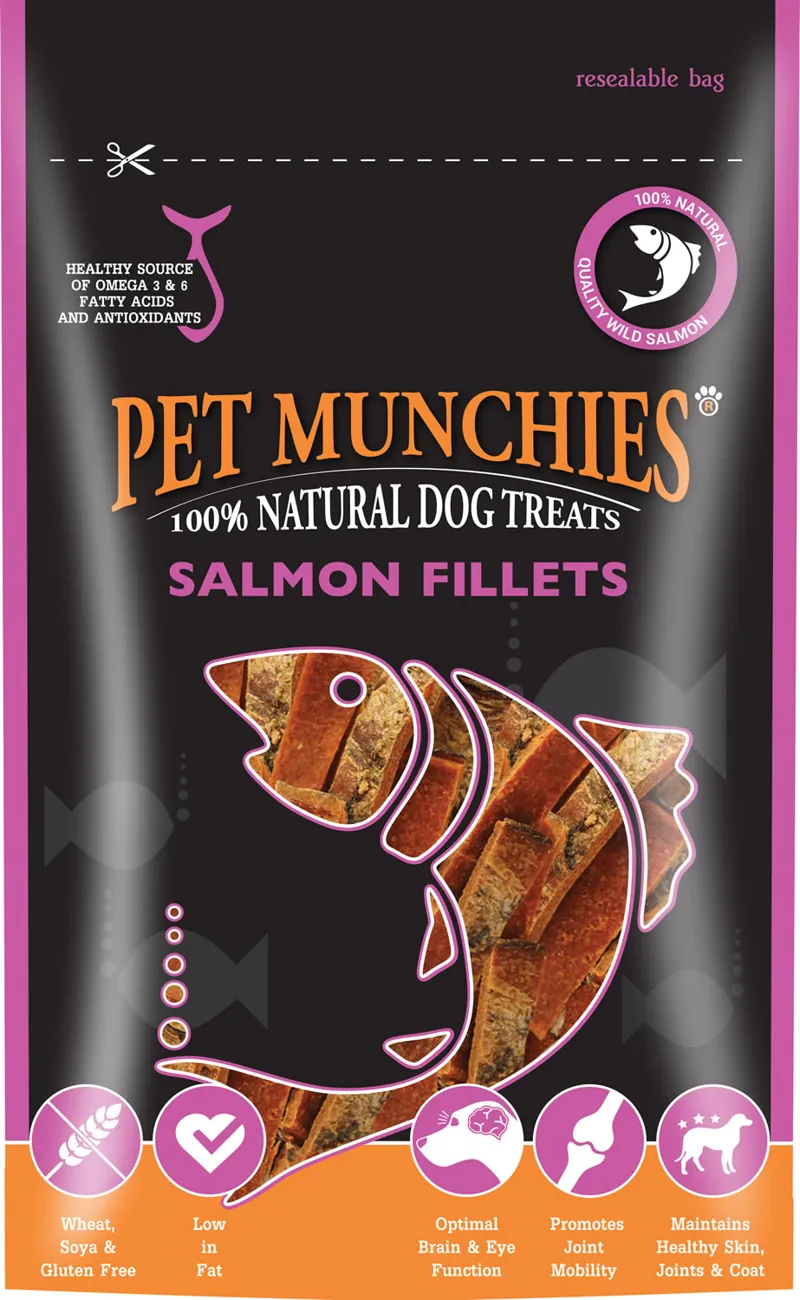 Pet Munchies Salmon Fillets - 90 gm x 8 pack