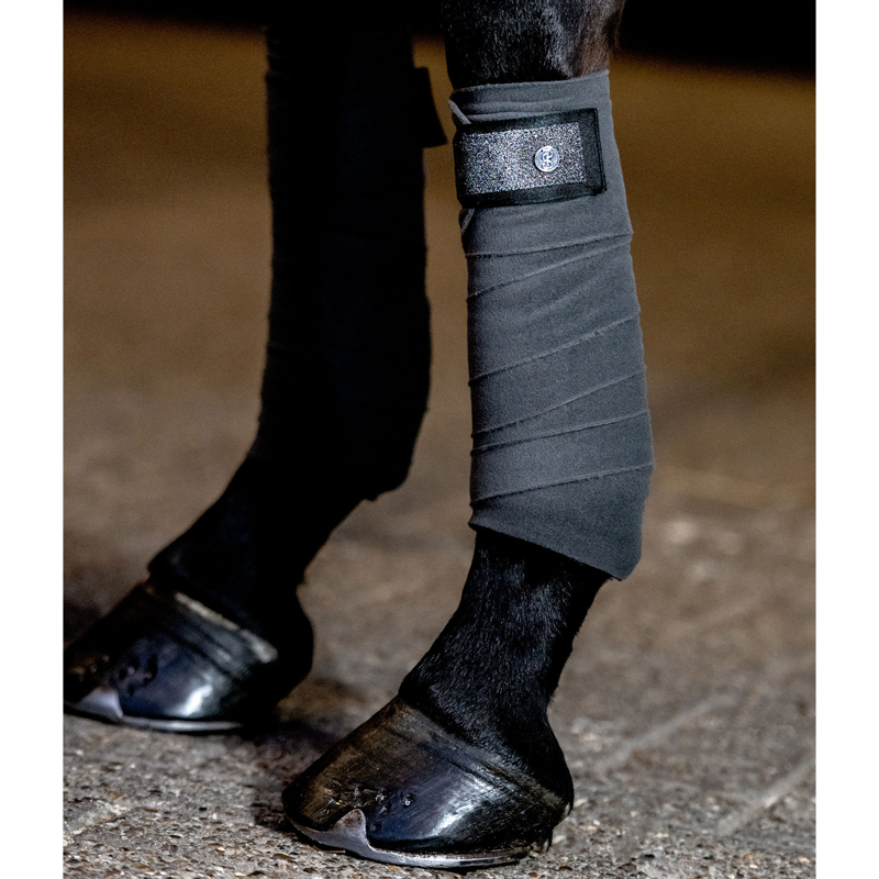 PS of Sweden Stardust Polo Bandages - Gun Metal-1