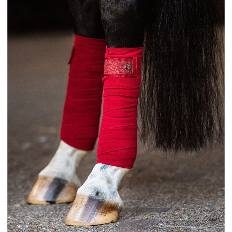 PS of Sweden Stardust Polo Bandages - Dark Red-1