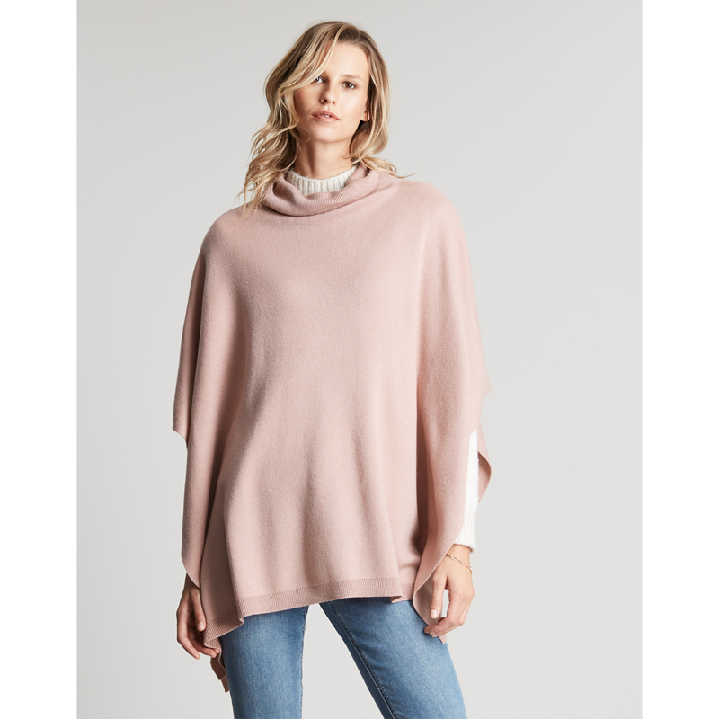 Joules Clarisse Turtleneck Poncho - Pink-1