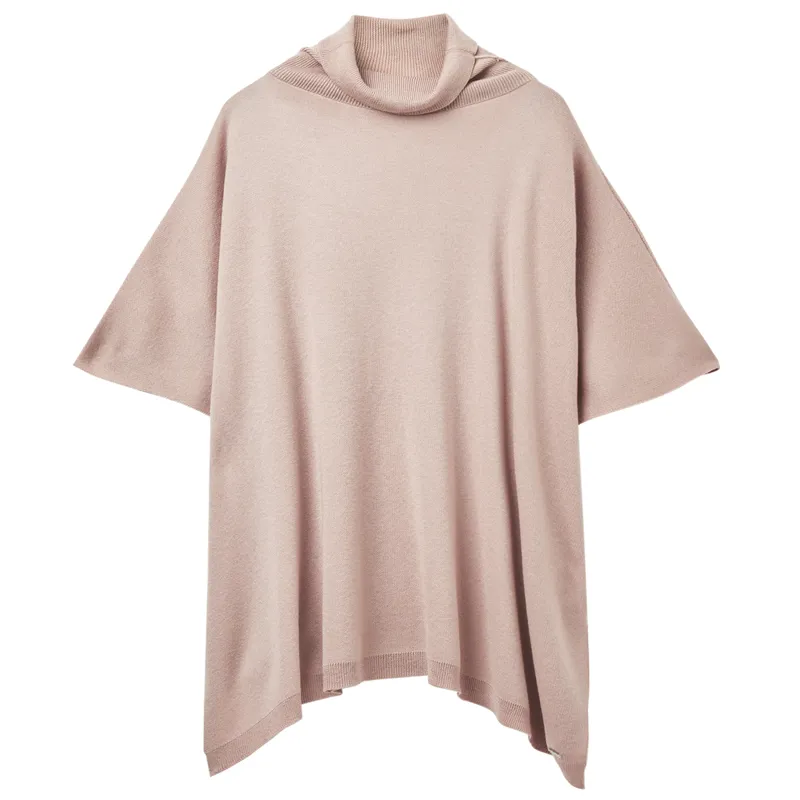 Joules Clarisse Turtleneck Poncho - Pink