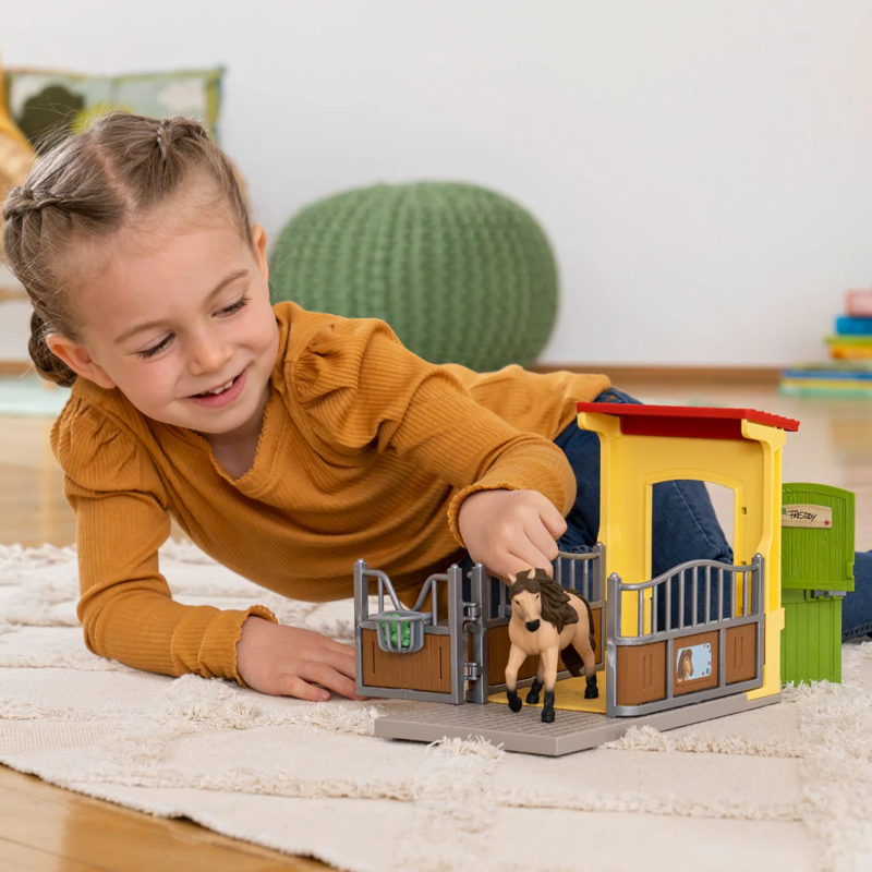 Schleich Pony Box with Iceland Pony Stallion-3