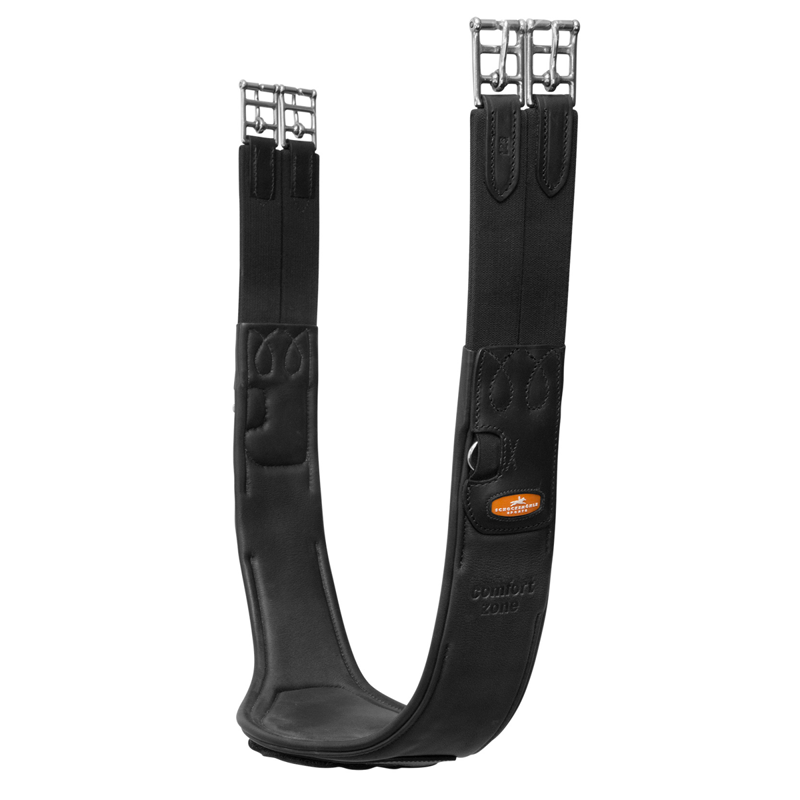 Schockemohle Portland Anatomic Girth - Black/Silver-1