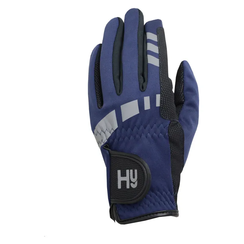 Hy Equestrian Children's Extreme Reflective Softshell Gloves - Navy