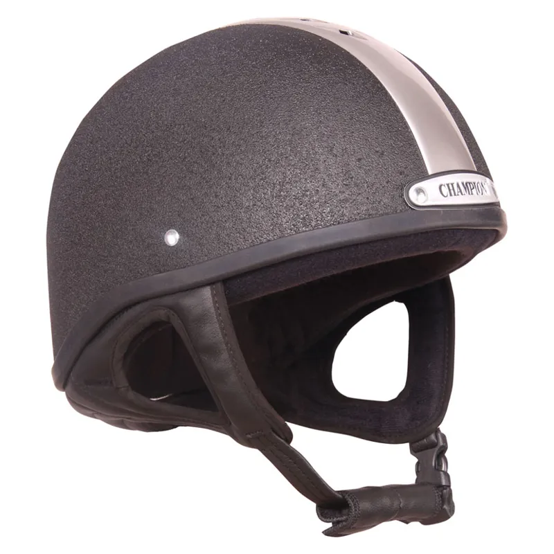 Champion Ventair Deluxe Skull Riding Helmet in Black/Silver