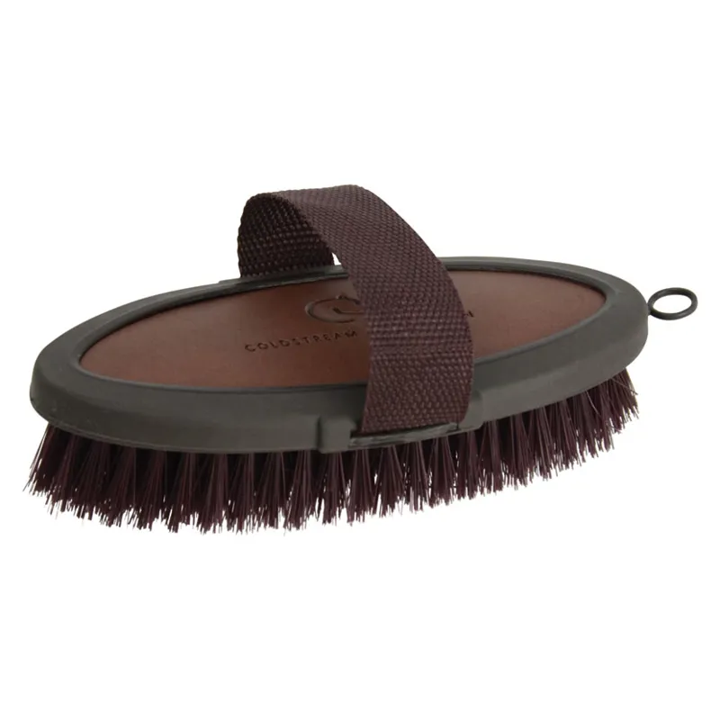 Coldstream Faux Leather Body Brush in Brown/Black 