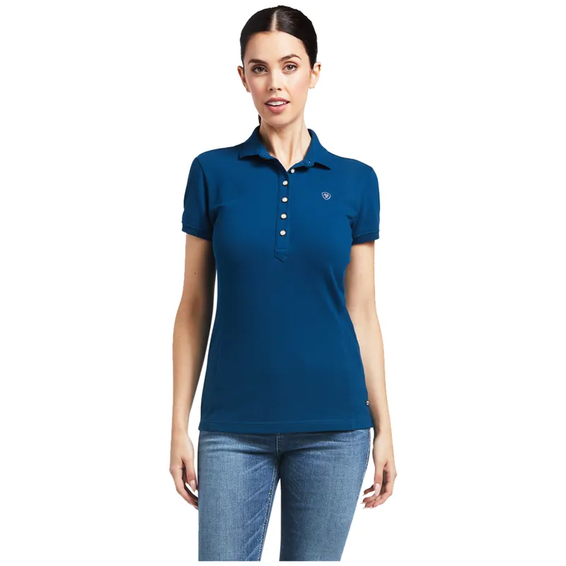 Ariat Womens Prix 2.0 SS Polo - Blue Opal
