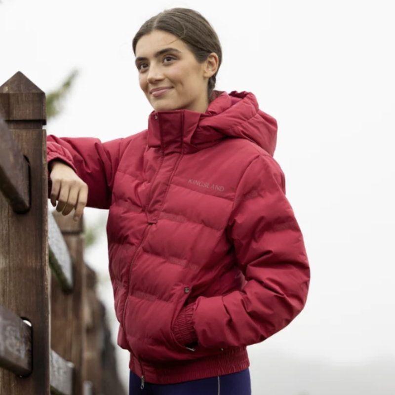 Kingsland KL Arianna Ladies Padded Bomber Jacket - Garnet-1