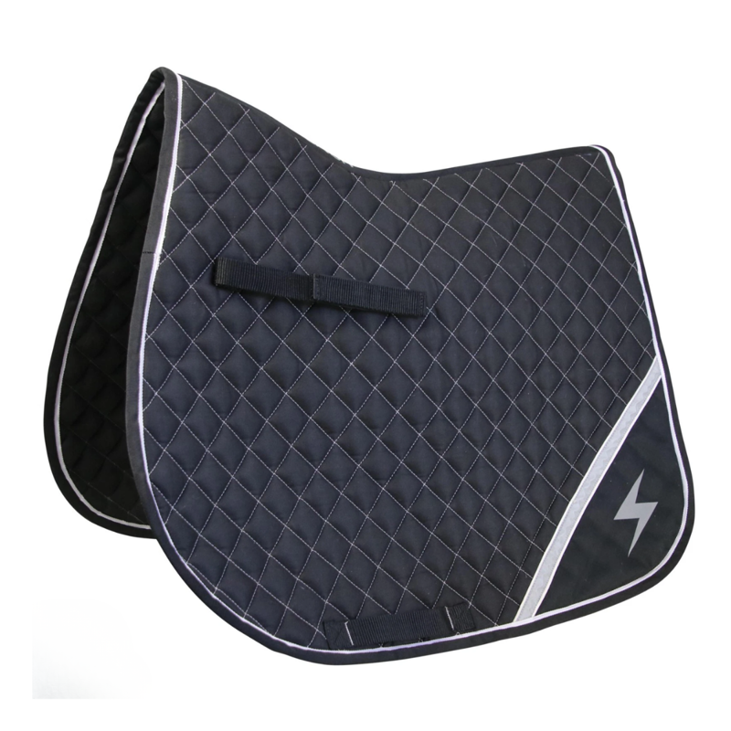 Silva Flash Saddle Pad By Hy Equestrian - Black/Reflective