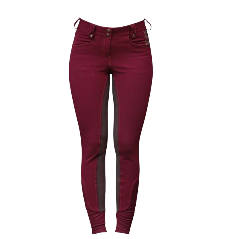 Horseware Adalie Ladies Full Seat Breeches - Cabernet Wine