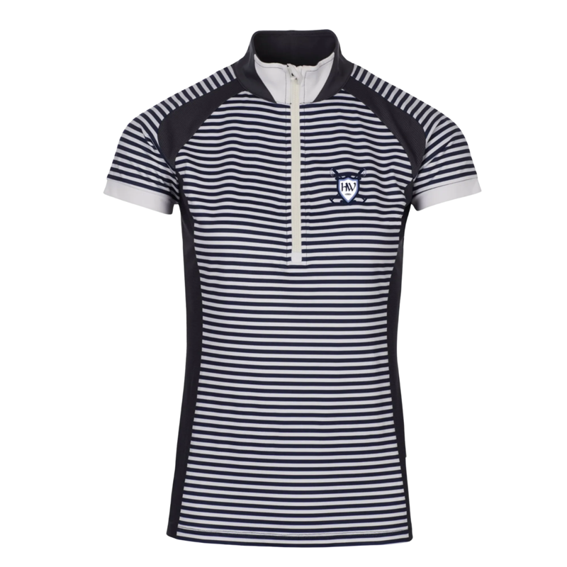 Horseware Eda Technical Polo Shirt - Navy Pinstripe-1