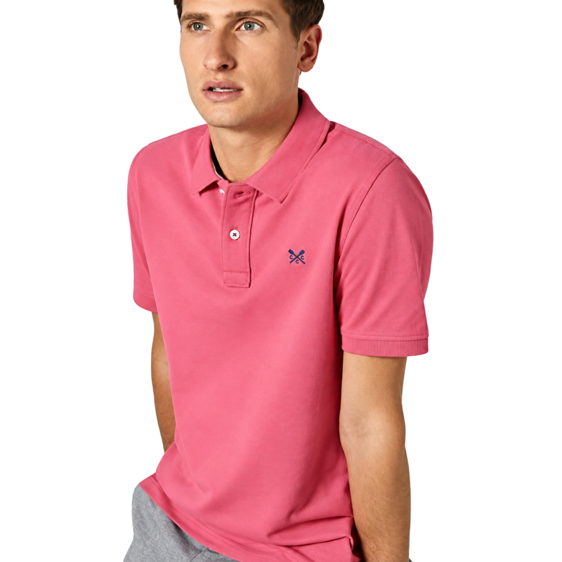 Crew Clothing  Mens Classic Pique Polo Shirt - Summer Pink