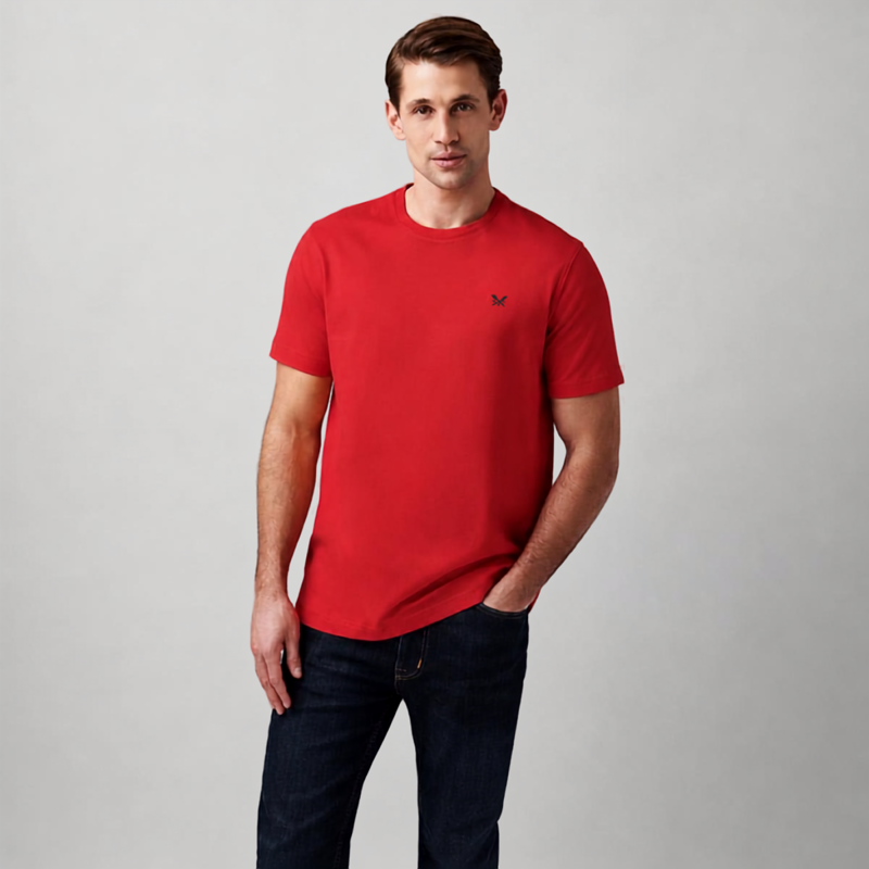 Crew Clothing Company Mens Classic Tee - Red