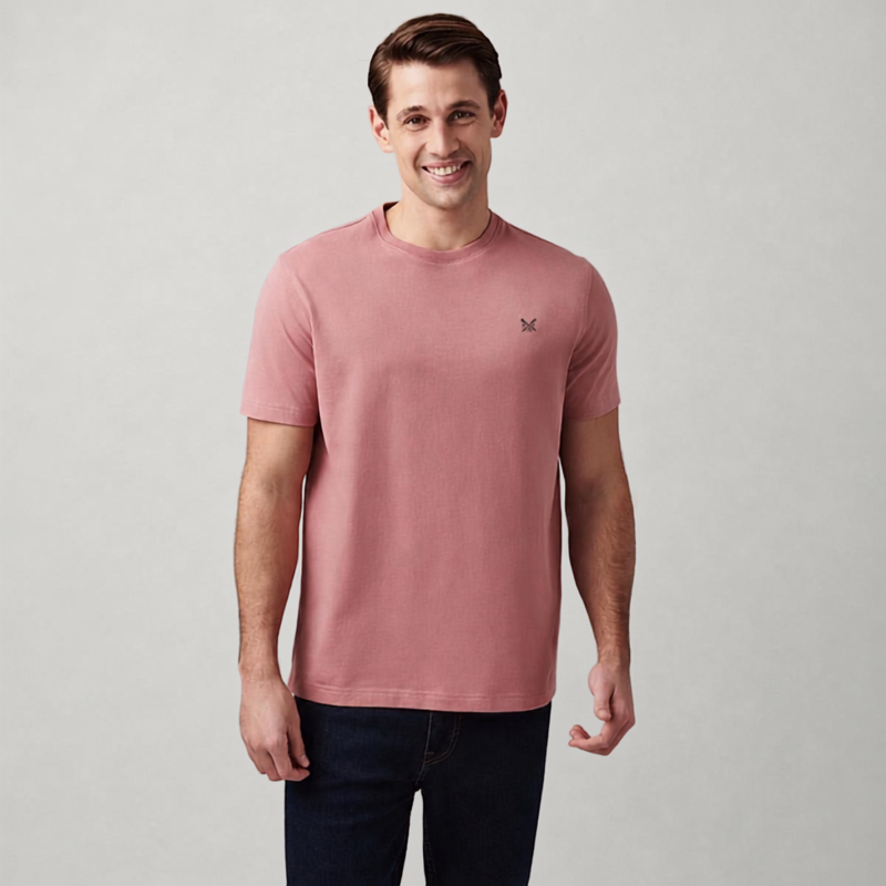 Crew Clothing Mens Classic Tee - Wood Rose